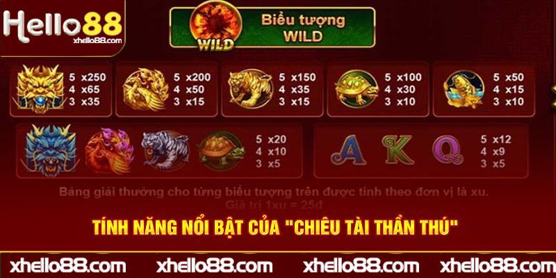 Tính năng nổi bật của " Chiêu Tài Thần Thú" 